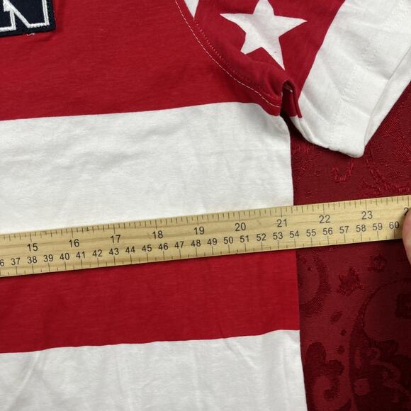 Parish Nation Mens XL Red Blue Tee Shirt USA Flag Stars Stripes 4th of July NWT - Picture 5 of 9